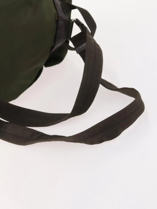 PRADA Backpack Nylon Khaki Silver Auth 173527 main image 15